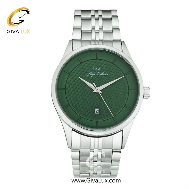 ساعت مچی اورجینال مردانه LdA نقره ای | نقره ای| سبز| کد رفرنس 2497